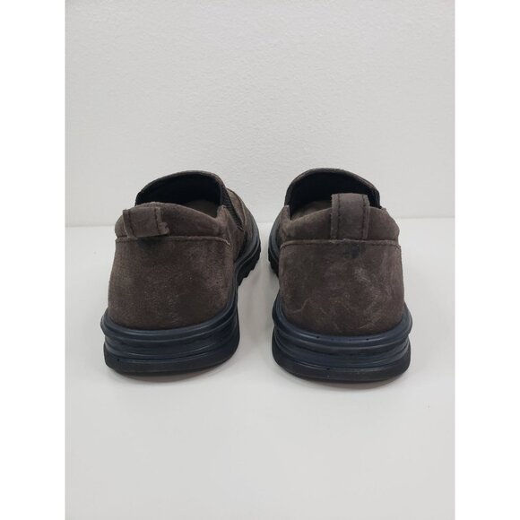 Born Men\'s Nigel Distressed Leather Slip-Ons‎ in Brown - Size 8
